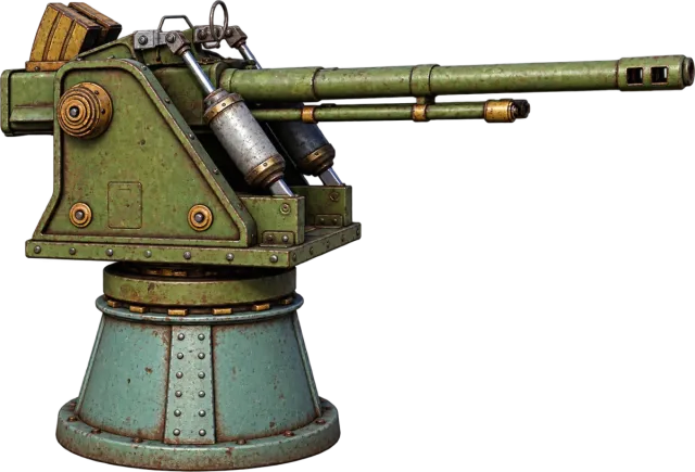Worn 40mm autocannon